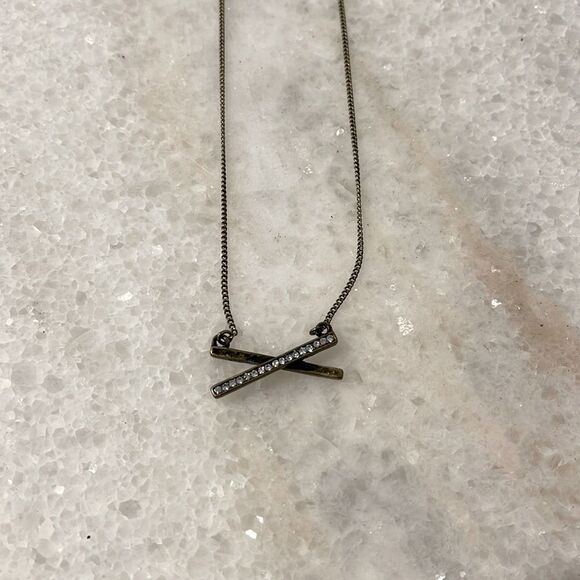 Banana Republic Cross Bar Necklace - Picture 1 of 5
